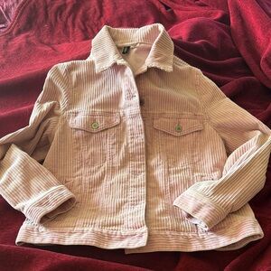 H&M Light Pink Corduroy Jean Jacket